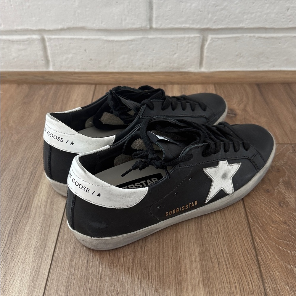 Golden Goose Black and White Star Sneakers